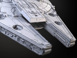 Starwars Millennium Falcon with Interior 3D Model