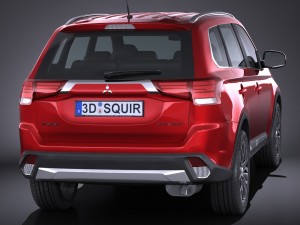 Mitsubishi Outlander 2016 3D Model