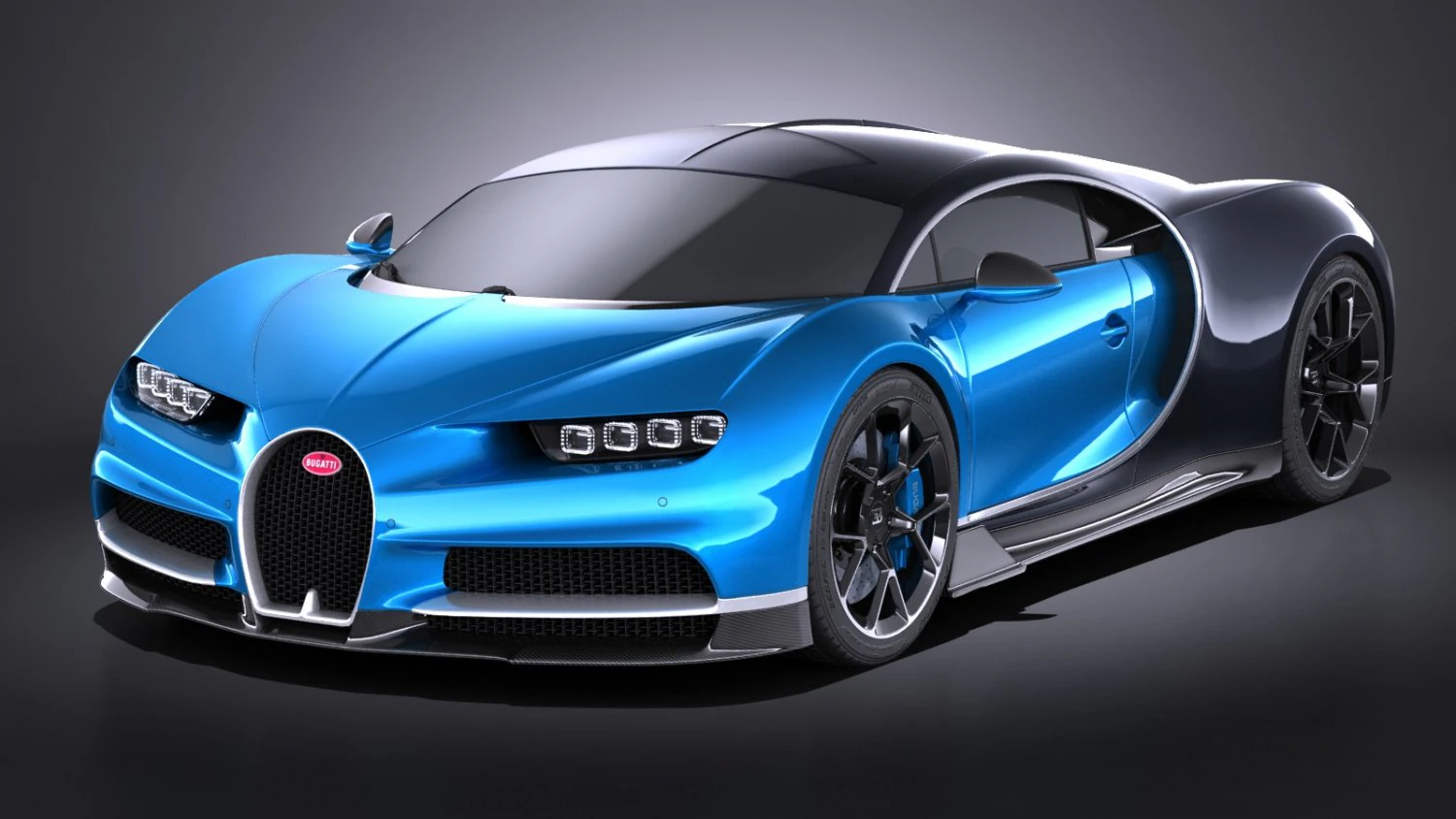 Bugatti Chiron 2017 Without Interior 3D Model .c4d .max .obj .3ds .fbx .stl .blend 