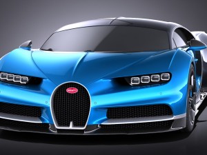 Bugatti Chiron 2017 Without Interior 3D 模型