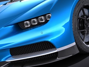 Bugatti Chiron 2017 Without Interior 3D 模型