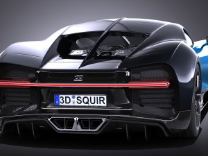 Bugatti Chiron 2017 Without Interior 3D 模型