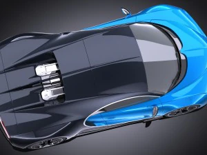 Bugatti Chiron 2017 Without Interior 3D Model