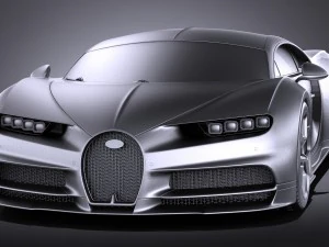 Bugatti Chiron 2017 Without Interior 3D Model