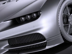 Bugatti Chiron 2017 Without Interior 3D Model