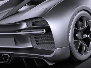 Bugatti Chiron 2017 Without Interior 3D Model