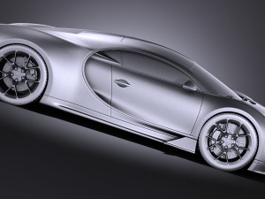 Bugatti Chiron 2017 Without Interior 3D 模型