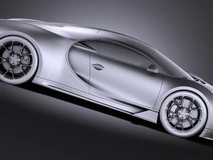 Bugatti Chiron 2017 Without Interior 3D Model