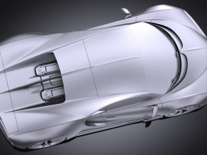 Bugatti Chiron 2017 Without Interior 3D 模型