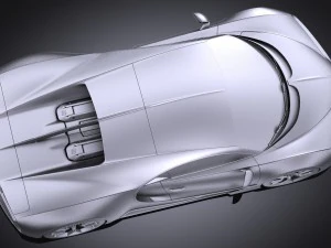 Bugatti Chiron 2017 Without Interior 3D Model