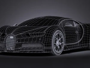 Bugatti Chiron 2017 Without Interior 3D Model