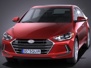 Hyundai Elantra 2017 Modelo 3D