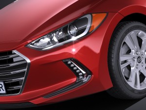 Hyundai Elantra 2017 Modelo 3D