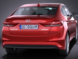 Hyundai Elantra 2017 Modelo 3D
