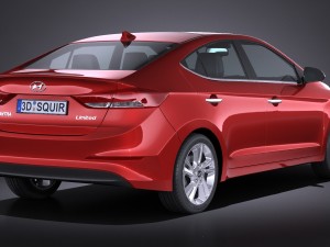 Hyundai Elantra 2017 Modelo 3D