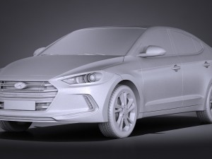 Hyundai Elantra 2017 Modelo 3D