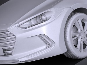 Hyundai Elantra 2017 Modelo 3D