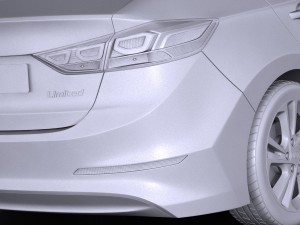 Hyundai Elantra 2017 Modelo 3D