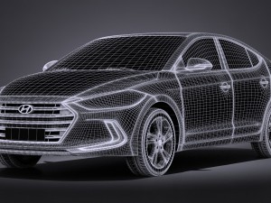 Hyundai Elantra 2017 Modelo 3D