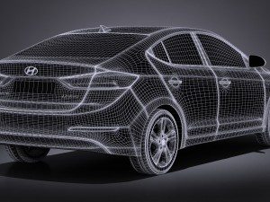 Hyundai Elantra 2017 Modelo 3D