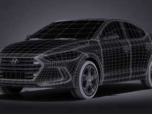 Hyundai Elantra 2017 Modelo 3D