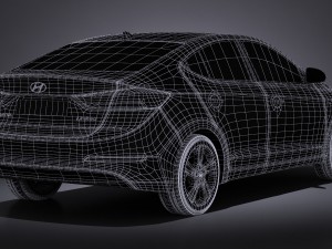 Hyundai Elantra 2017 Modelo 3D