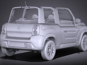 Citroen e-mehari 2017 3D 模型