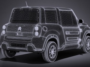 Citroen e-mehari 2017 3D 模型