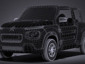 Citroen e-mehari 2017 3D 模型