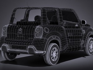 Citroen e-mehari 2017 3D 模型