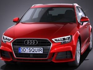 Audi A3 2017 5-door 3D Model