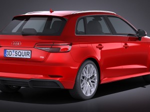 Audi A3 2017 5-door 3D Model