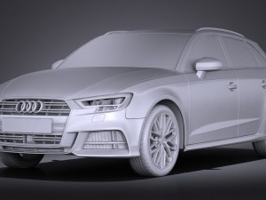 Audi A3 2017 5-door 3D Model