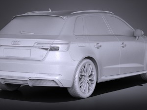 Audi A3 2017 5-door 3D Model