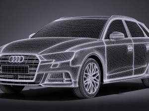 Audi A3 2017 5-door 3D Model