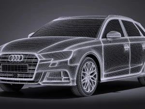 Audi A3 2017 5-door 3D Model