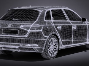 Audi A3 2017 5-door 3D Model