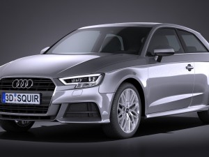 Audi a3 2017 3-door 3D मॉडल