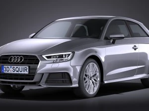 Audi a3 2017 3 portas Modelo 3D