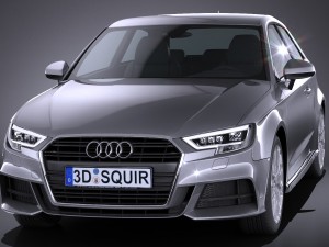 Audi a3 2017 3-door 3D Model