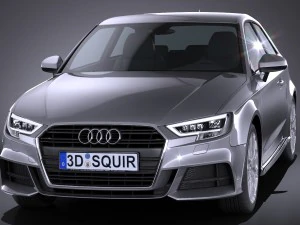 Audi a3 2017 3-door 3D Model