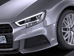 Audi a3 2017 3-door 3D Model