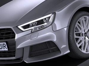 Audi a3 2017 3-door 3D Model