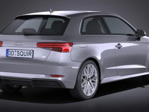 Audi a3 2017 3-door 3D Model