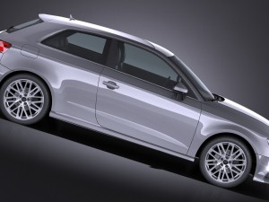 Audi a3 2017 3-door 3D Model