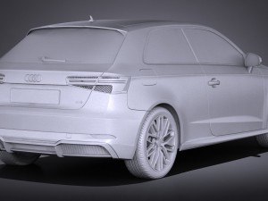 Audi a3 2017 3-door 3D Model