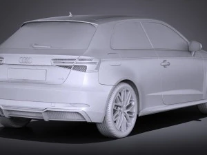 Audi a3 2017 3-door 3D Model