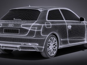 Audi a3 2017 3-door 3D Model