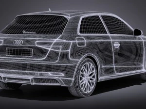 Audi a3 2017 3-door 3D Model