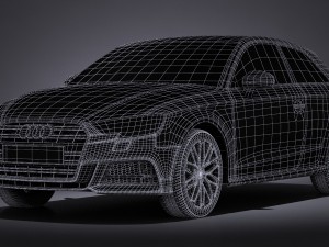 Audi a3 2017 3-door 3D Model